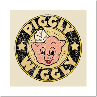 VINTAGE BLACK PIGGLY WIGGLY Posters and Art